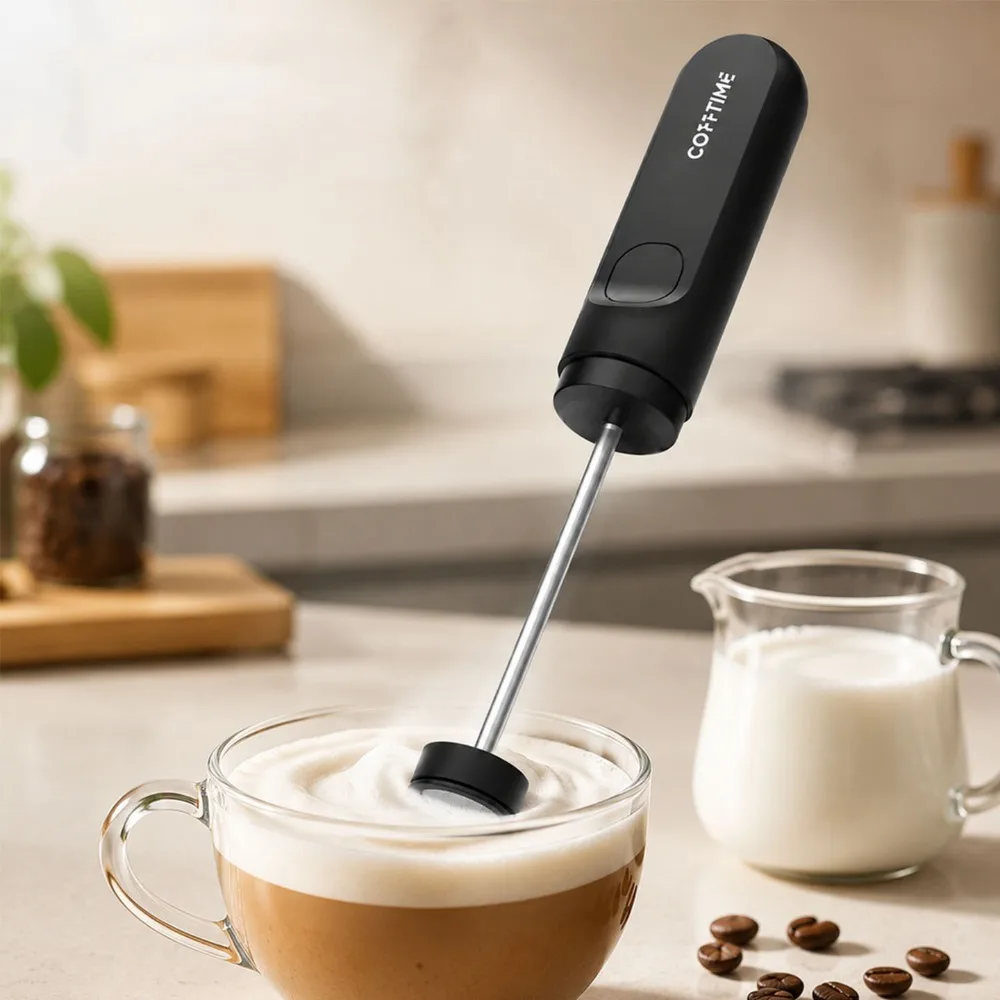 Electric Milk Frother Handheld - Montalatte elettrico per caffè, crea facilmente